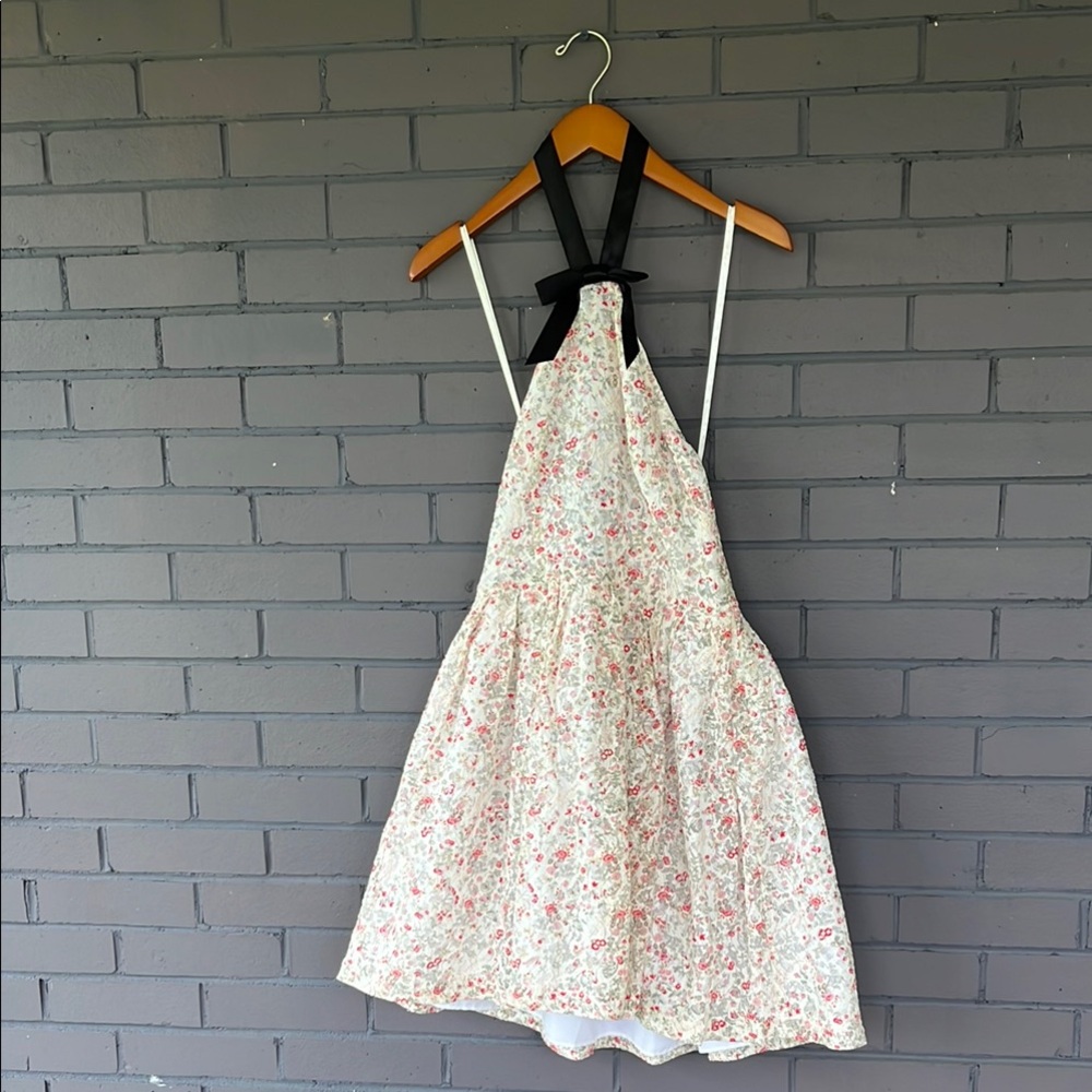 Rodarte for Target White and Pink Floral Halter Dress